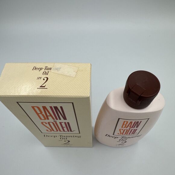VTG 1988 Bain de Soleil Deep Tanning Oil SPF 2 -HTF -4oz -USA Made Suntan Lotion - Picture 2 of 5